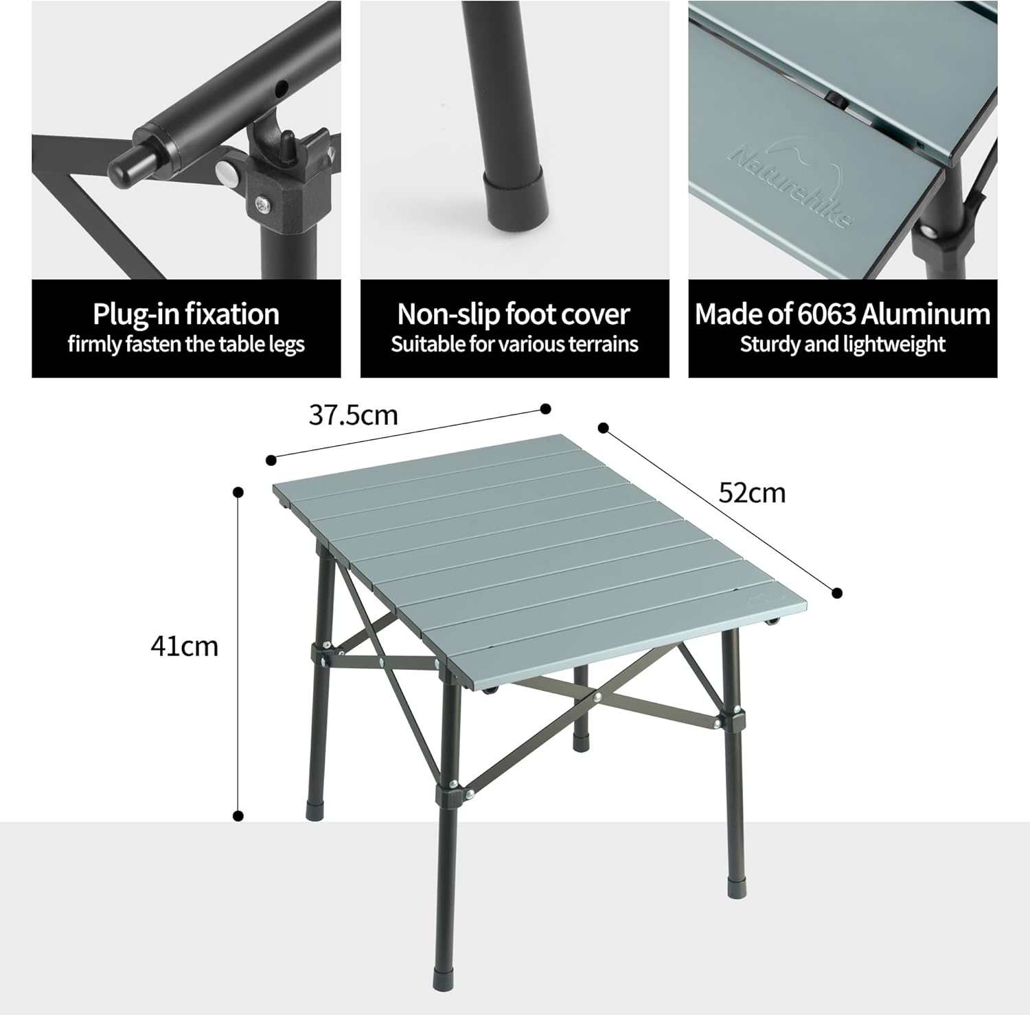 Naturehike Yamami Y01 Portable Folding Table - Grey