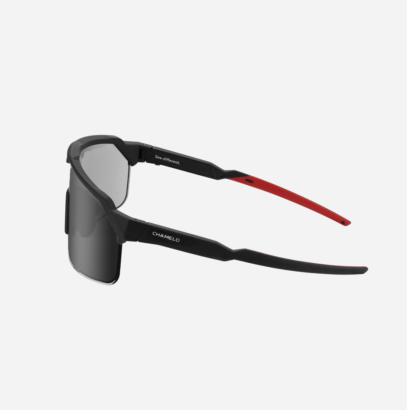 Chamelo Shield Smart Glasses – Close-Up of Touch Control Button