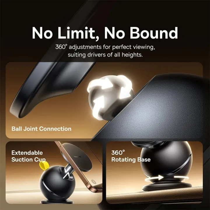 Baseus PrimeTrip VC1 Air Dashboard Magnetic Car Mount – Black