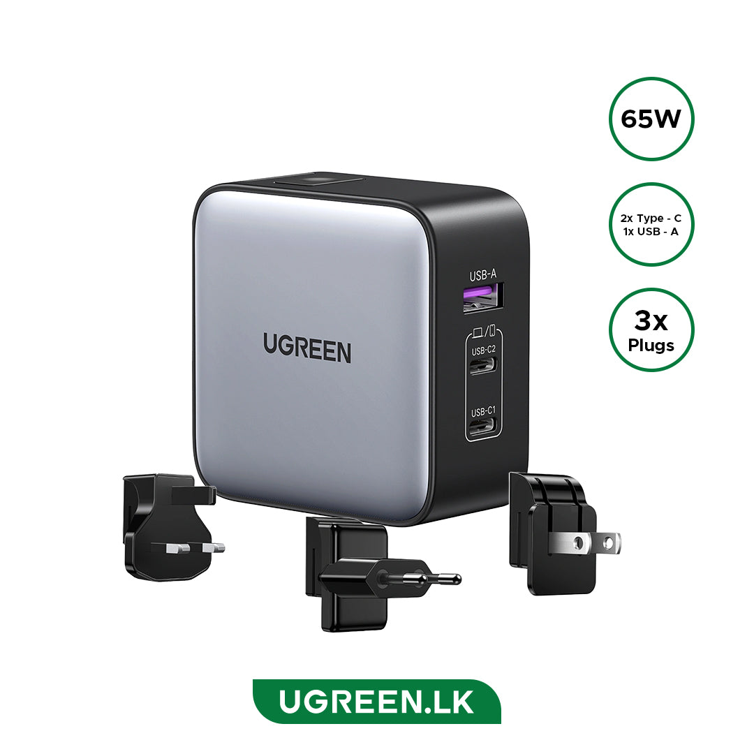 UGREEN GaN 65W Fast Charger (3-Port) - CD296