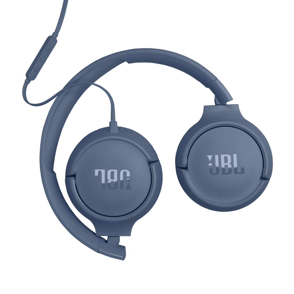JBL Tune 520C Blue folded flat