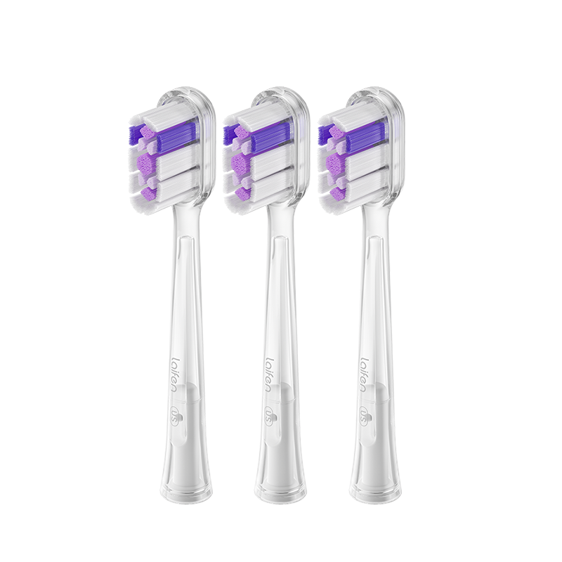 Laifen Ultra-Whitening transparent replacement toothbrush heads 3-pack