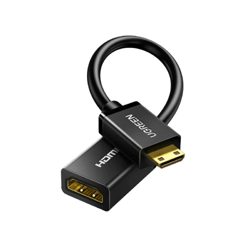 UGREEN Mini HDMI Male to HDMI Female Adapter Cable 22cm - 20137