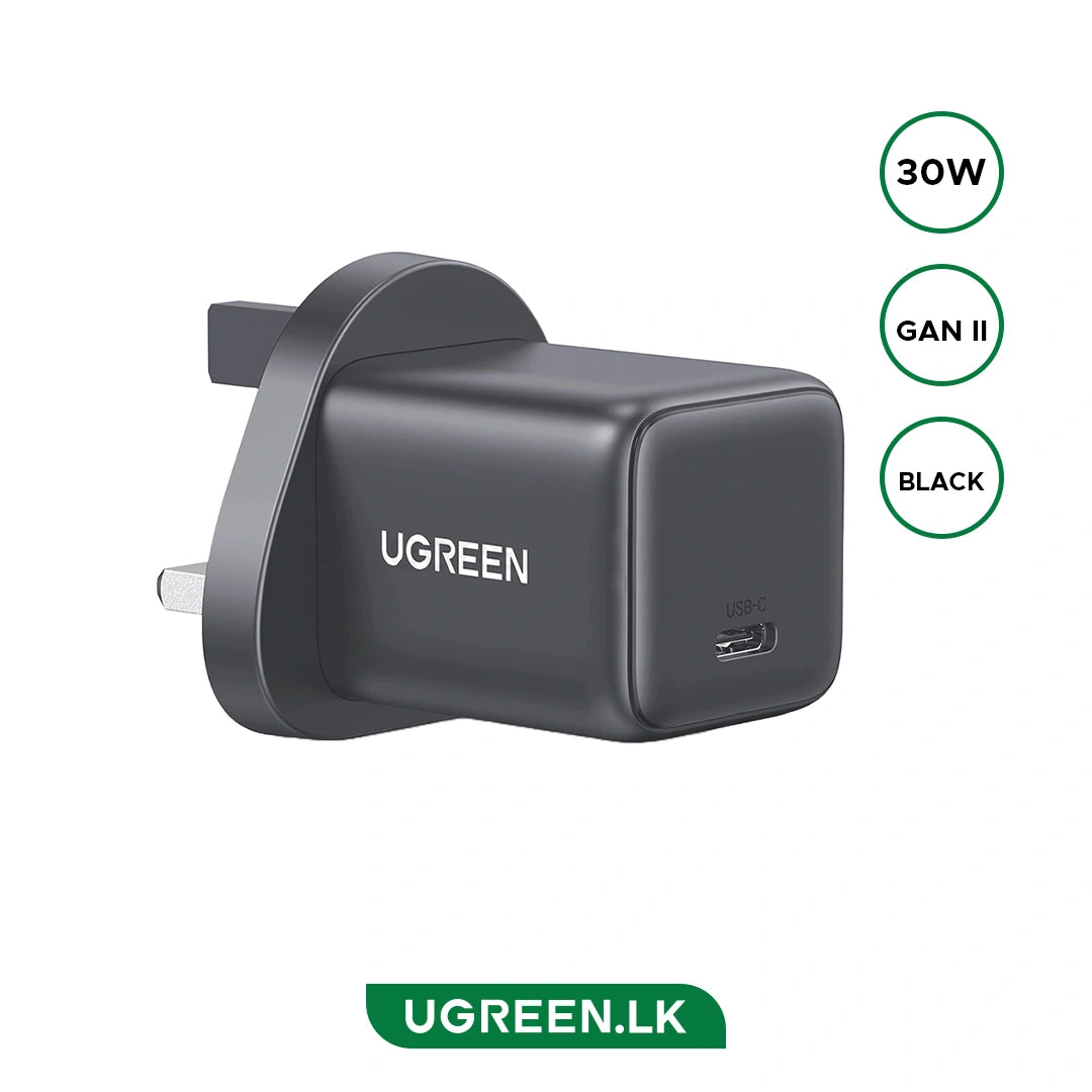 UGREEN 30W One Port USB-C GaN Fast Charger UK Space Grey - X513