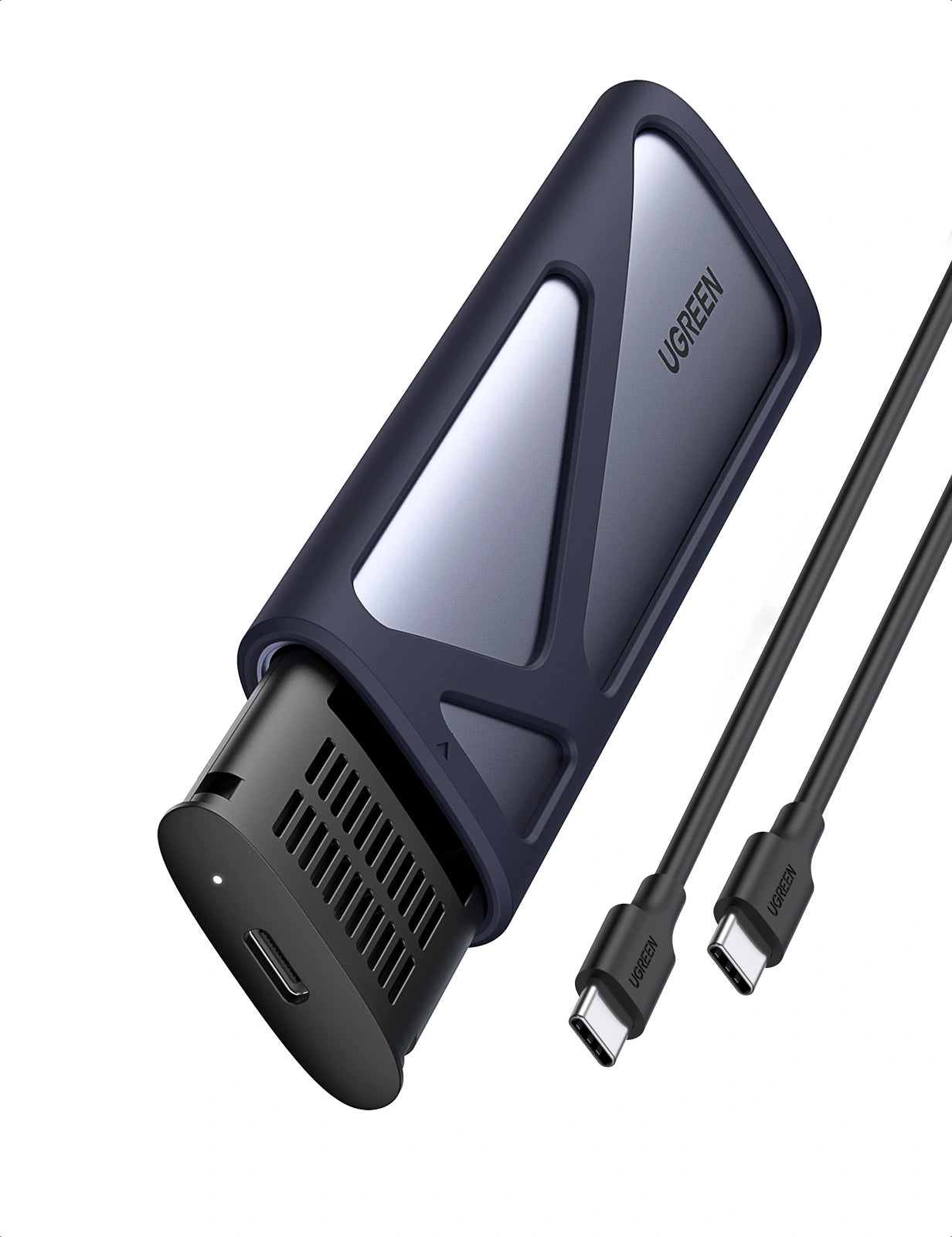 UGREEN كابل USB-C أنثى إلى M.2 M-Key 10G، كابل USB-C إلى C بطول 50 سم - CM400