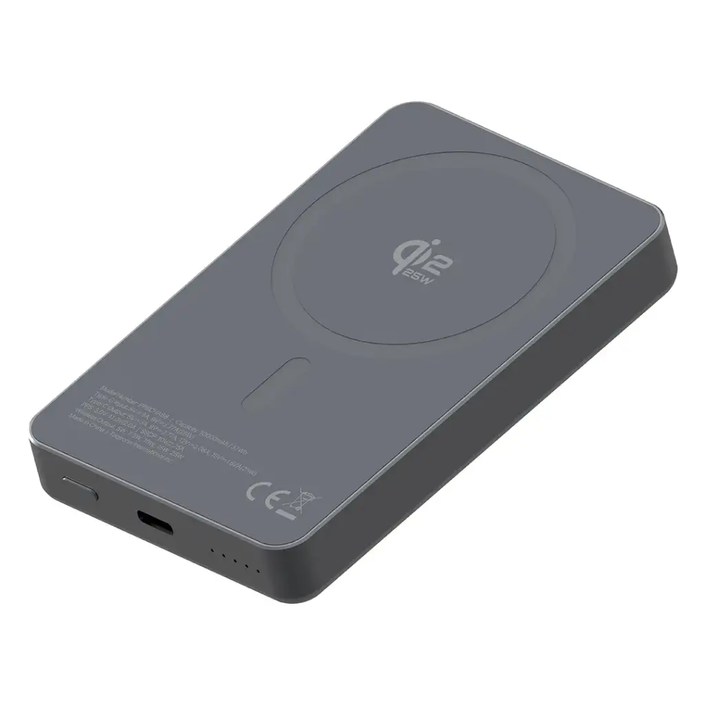 Powerology Blanc25 باور بانك MagSafe 10000 مللي أمبير - رمادي