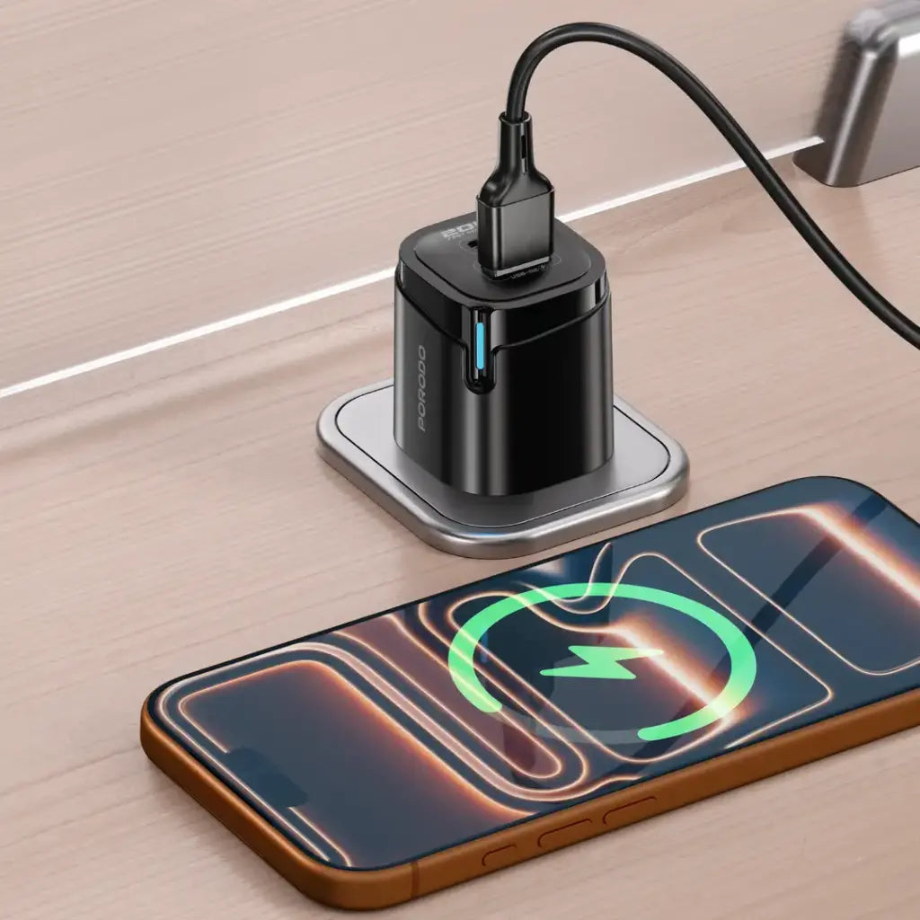 Porodo Tekto dual USB wall adapter UK plug