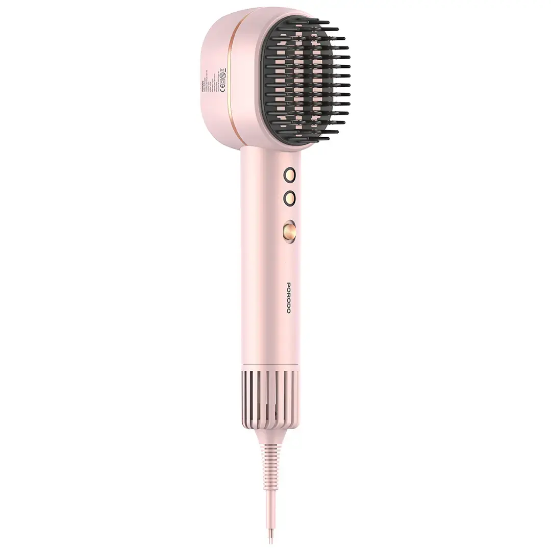 Porodo 2-In-1 Hair Dryer & Straightener Brush with Smart Temperature - PDLFSTAE581PK