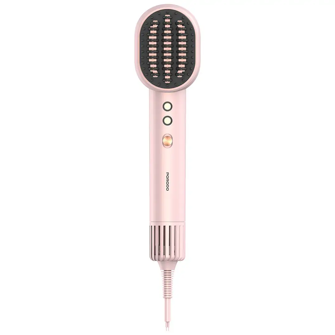 Porodo 2-In-1 Hair Dryer & Straightener Brush with Smart Temperature - PDLFSTAE581PK