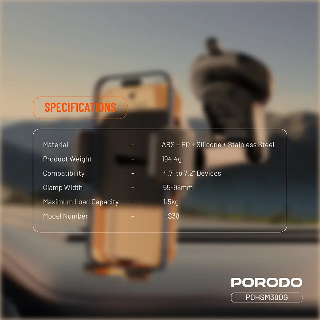 Porodo 3-in-1 Mount Kit Multi Functional Phone Holder - PDHSM38OG
