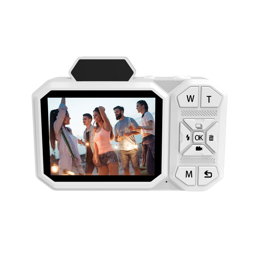 Porodo Advanced Digital Camera Video Stabilization & 18x Zoom - PD-FHDCAM48-WH