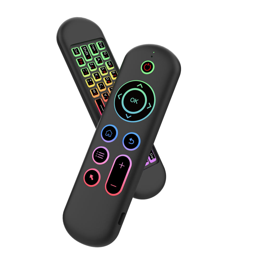 Porodo Air Mouse Remote Mini Keyboard 6-Axis Gyro Sensor - - PD-ARMKB-BK
