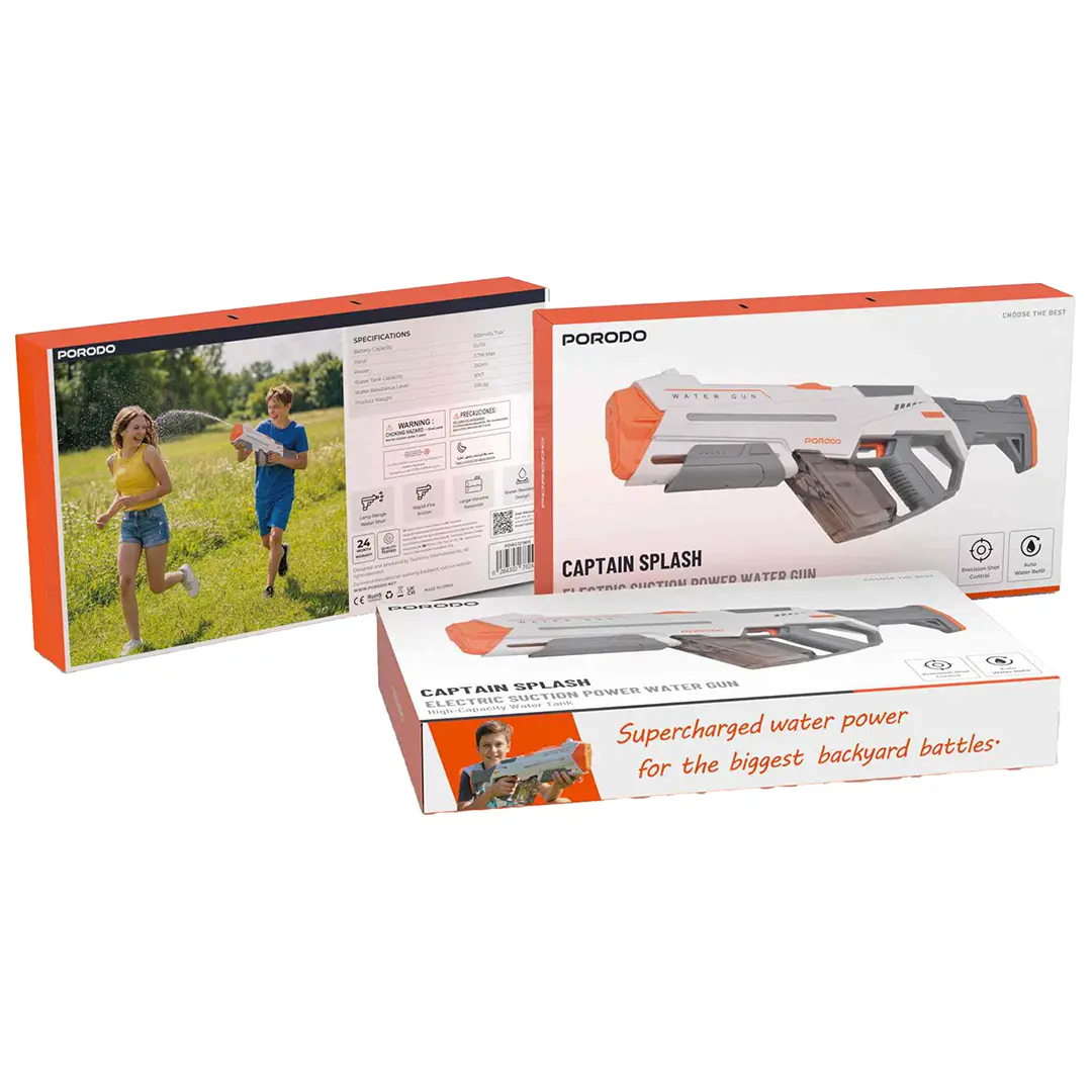 Porodo Captain Splash electric water gun detail view