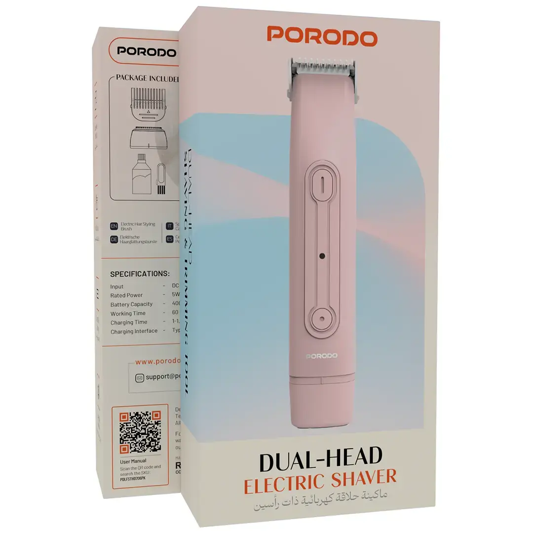 Porodo Lifestyle Dual-Head
Electric Shaver - PDLFSTHD706PK
