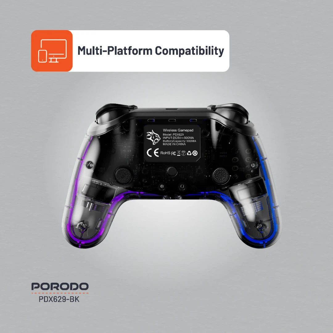 Porodo Gaming Crystal Shell PS4 Controller - PDX629BK