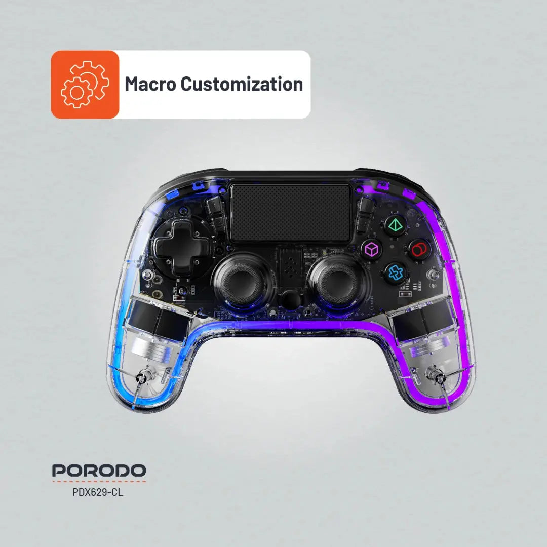 Porodo Gaming Crystal Shell PS4 Controller - PDX629BK