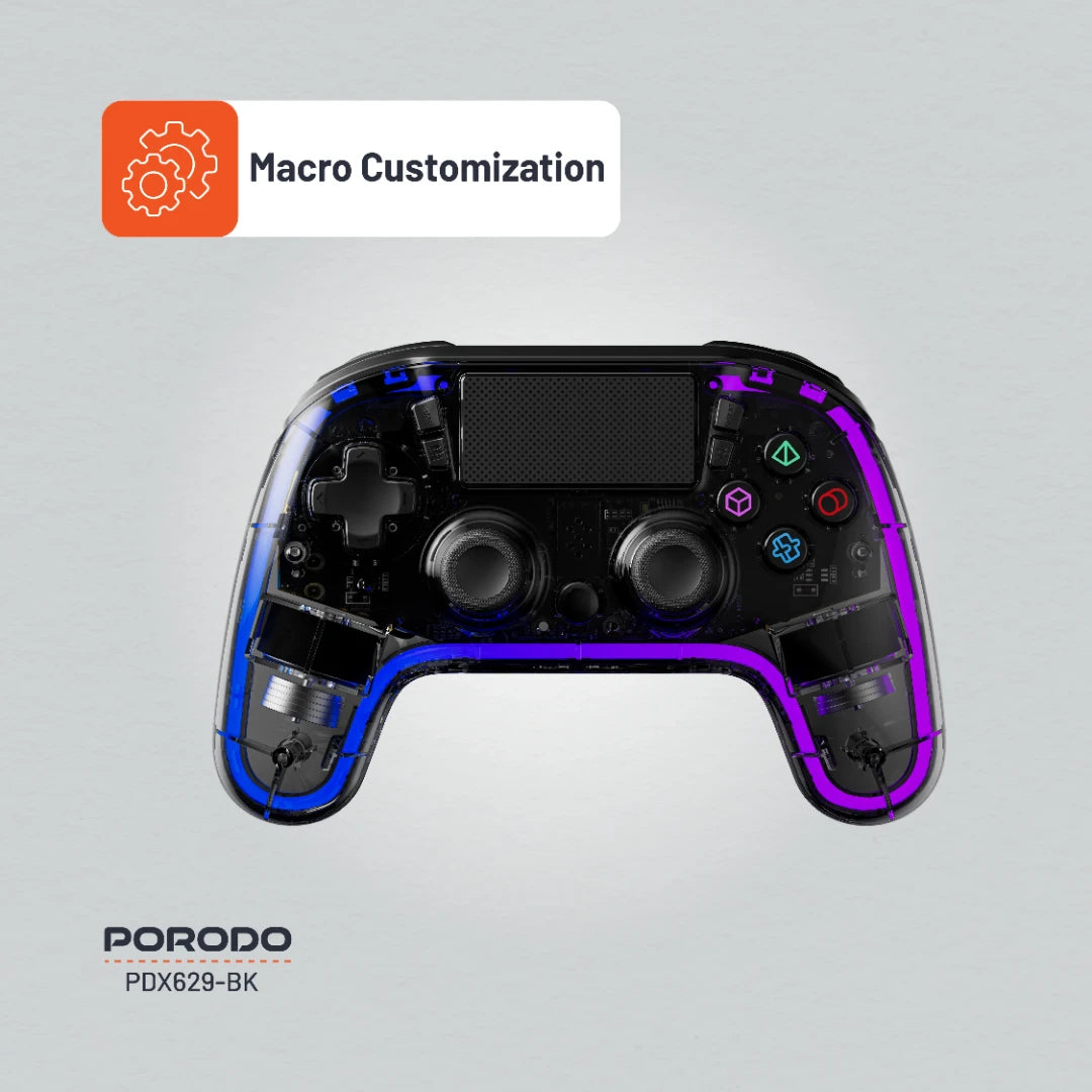 Porodo Gaming Crystal Shell PS4 Controller - PDX629BK