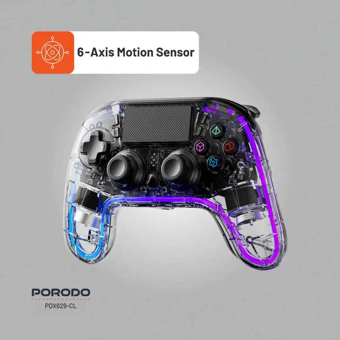 Porodo Gaming Crystal Shell PS4 Controller - PDX629BK