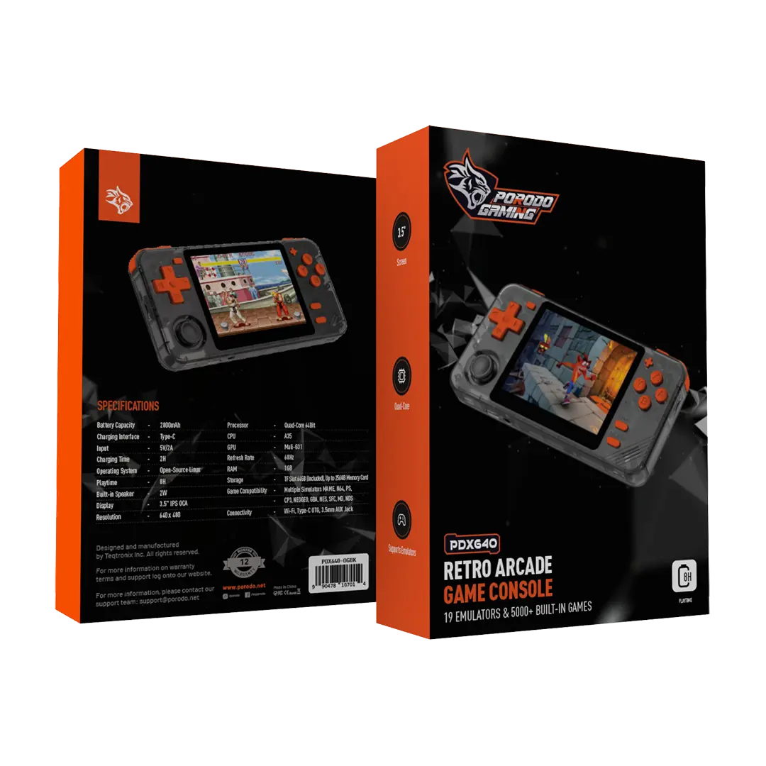 Porodo Gaming Retro Arcade Gaming Console - PDX640OGBK