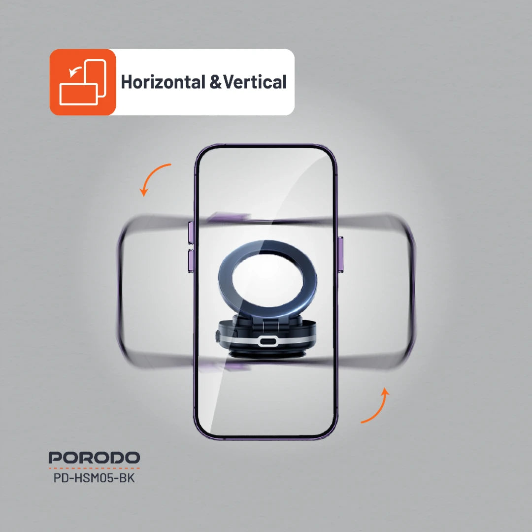 Porodo HS05 Vacuseal MagSafe Magnetic Mount - PD-HSMO5-BK