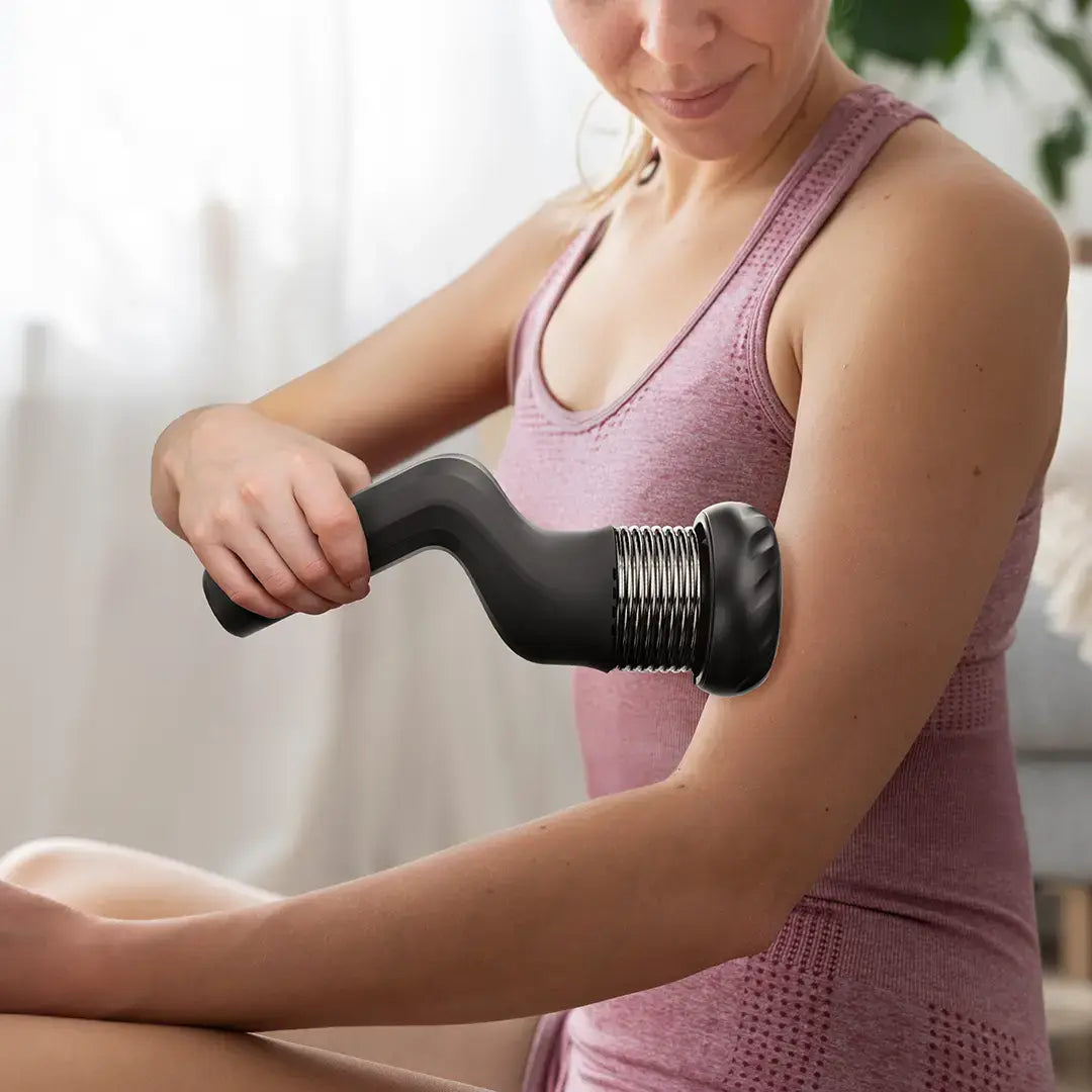 Porodo Lifestyle 4-Head Rotating Design Muscle Relief Massager - PDLFSTHX102BK
