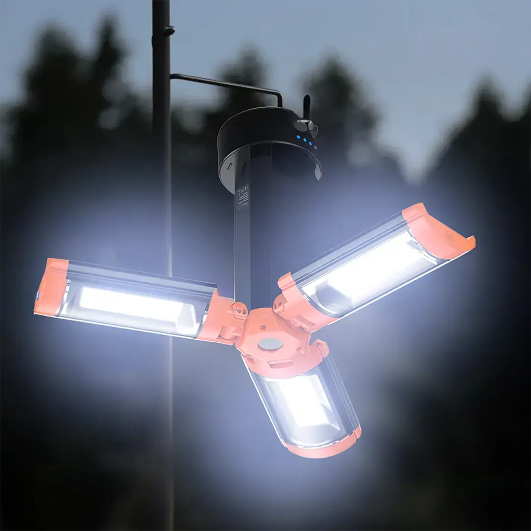 Porodo Lifestyle 9000mAh Work Lantern Foldable Multi-Mode LED Light - PDLFSTXQZ10OR
