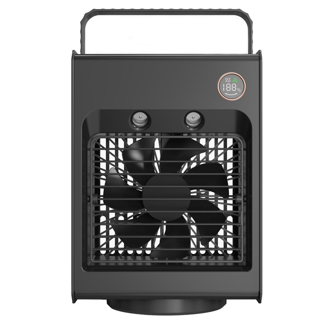 Porodo Lifestyle Air & Mist Portable Cooling Fan With Night Light And Oscillation - PDLSMFANBK