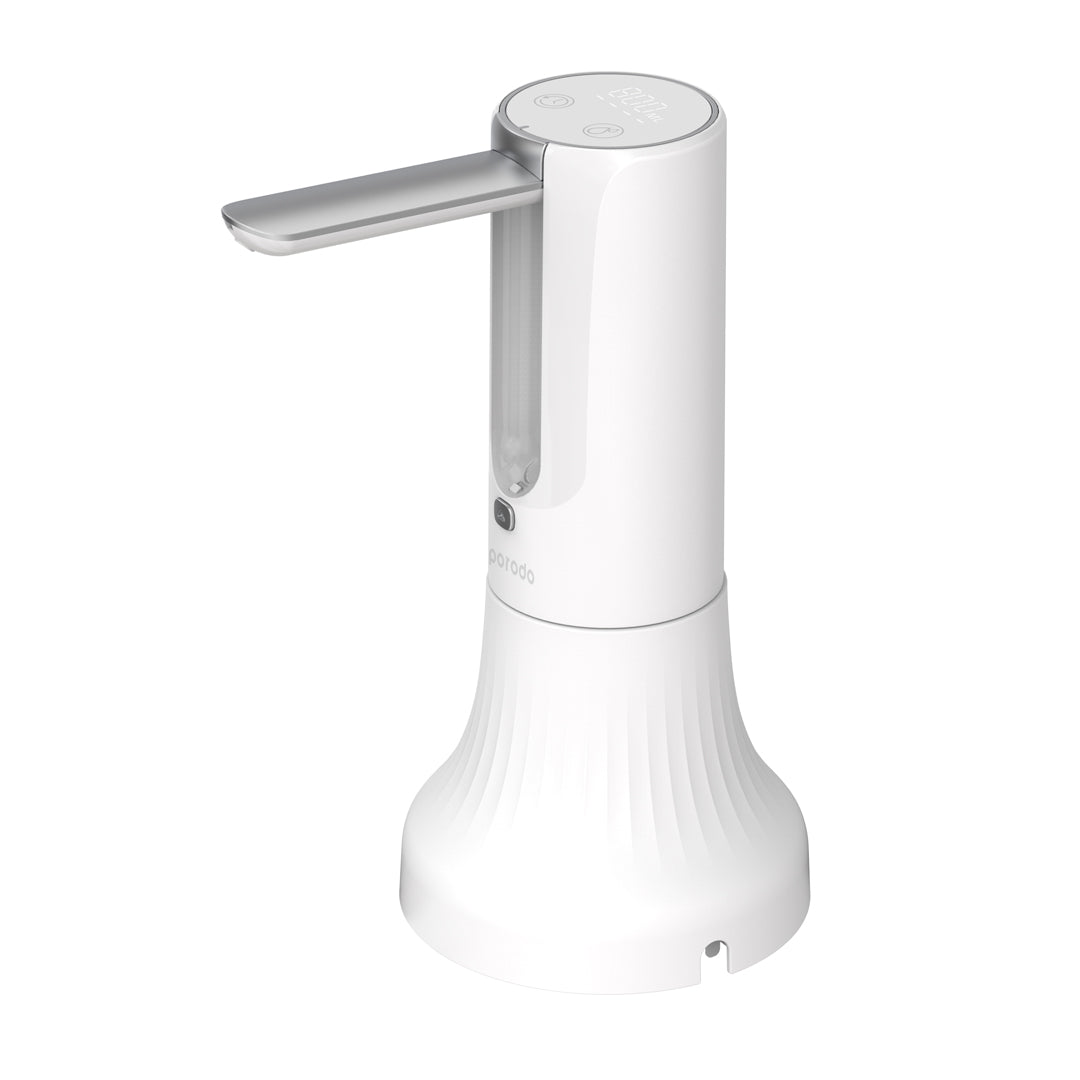 Porodo Lifestyle Bottle & Tabletop Water Pump Digital Display And Touch Control - PDLFDTWDWH