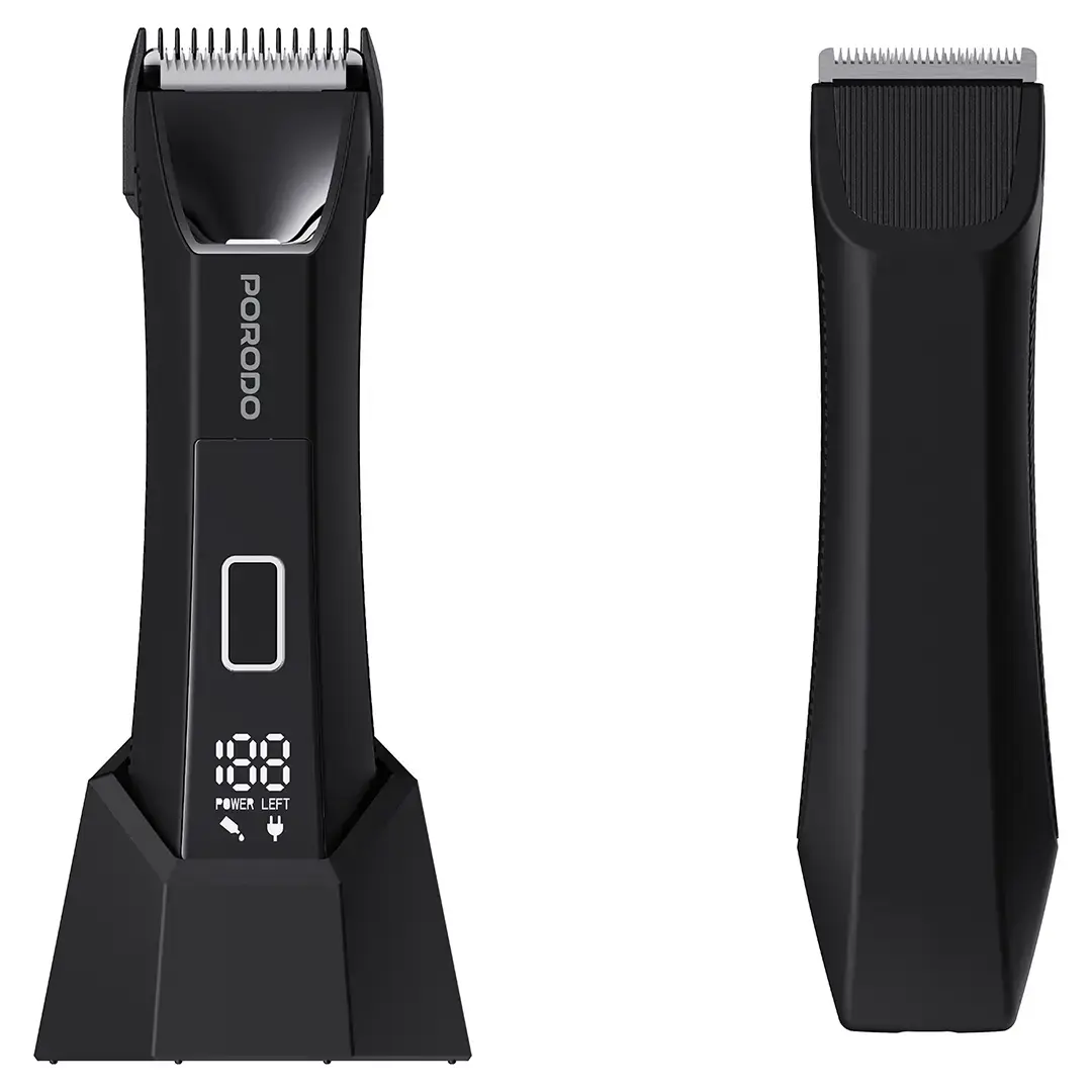 Porodo Lifestyle Ceramic Blade Grooming Trimmer with Digital Display - PDLFST8126BK