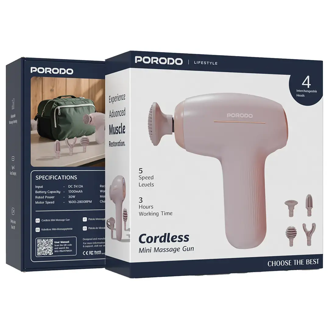 Porodo Lifestyle Cordless Mini Massage Gun - PDLFSTMG01Bk