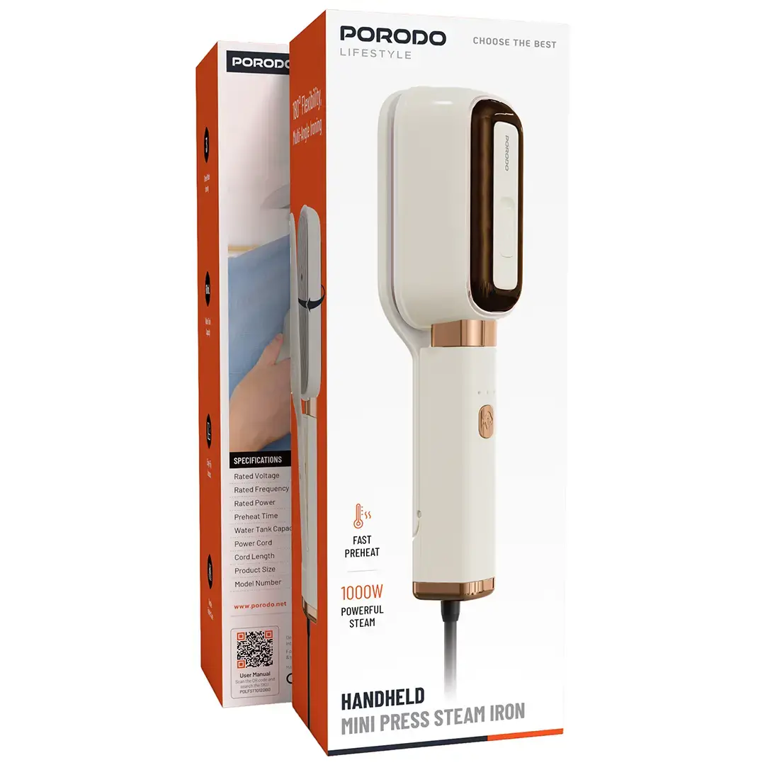 Porodo Lifestyle Handheld Mini Press Steam Iron - PDLFST215BG