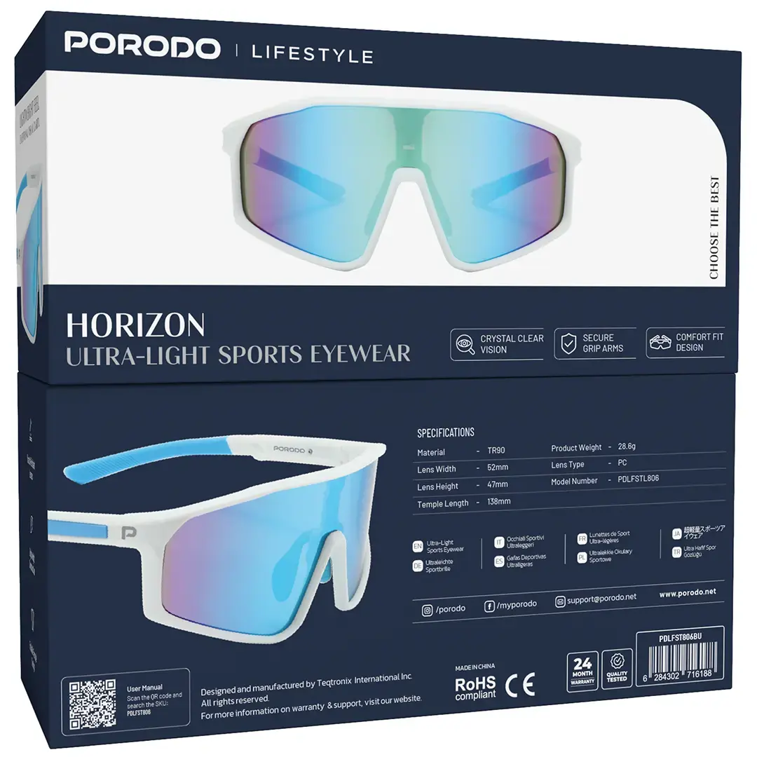 Porodo Lifestyle Horizon Ultra-Light Sports Eyewear - PDLFST806BU