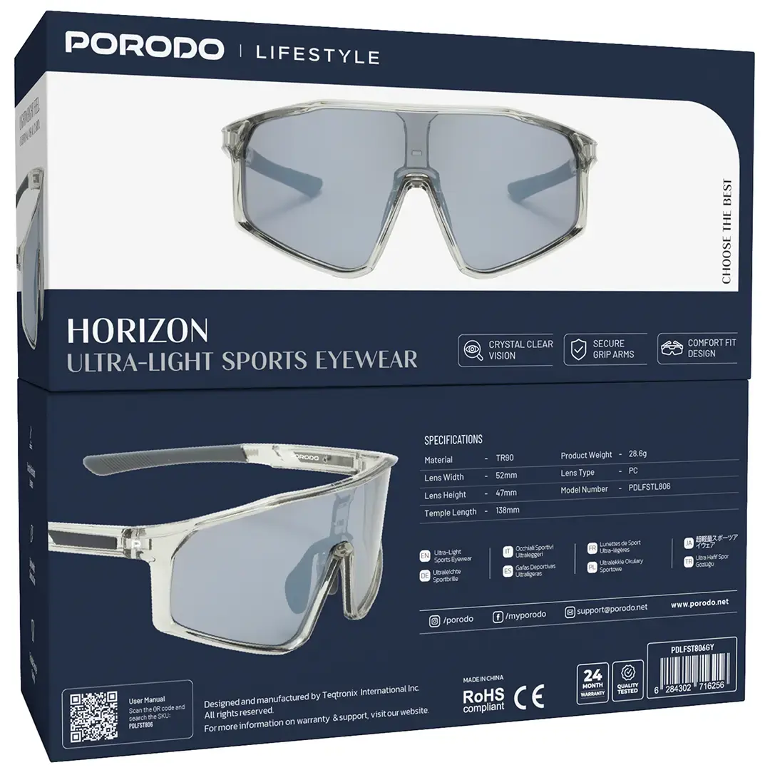 Porodo Lifestyle Horizon Ultra-Light Sports Eyewear - PDLFST806BU