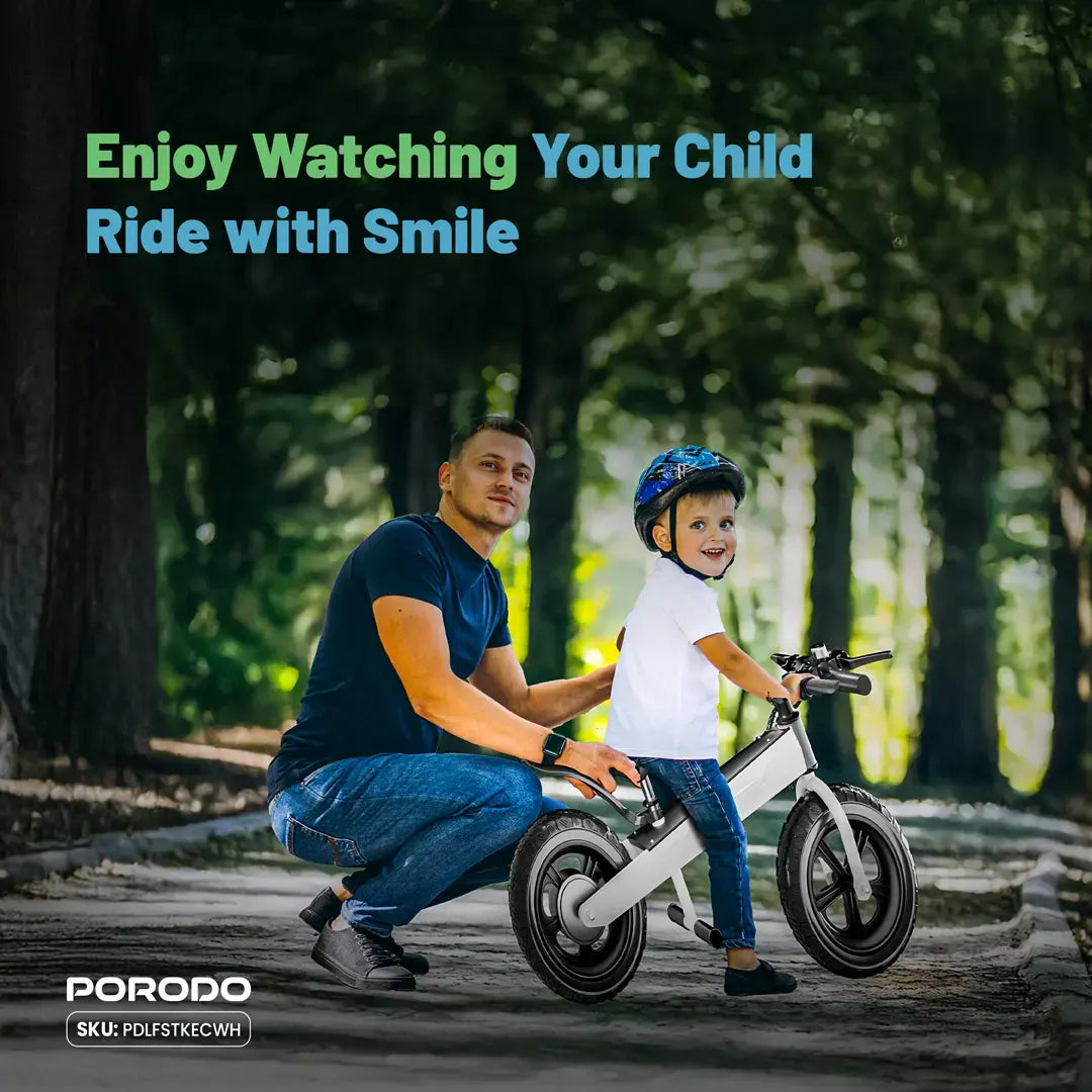 Porodo Lifestyle JoyCruiser Kids Electric Bike - PDLFSTKECWH