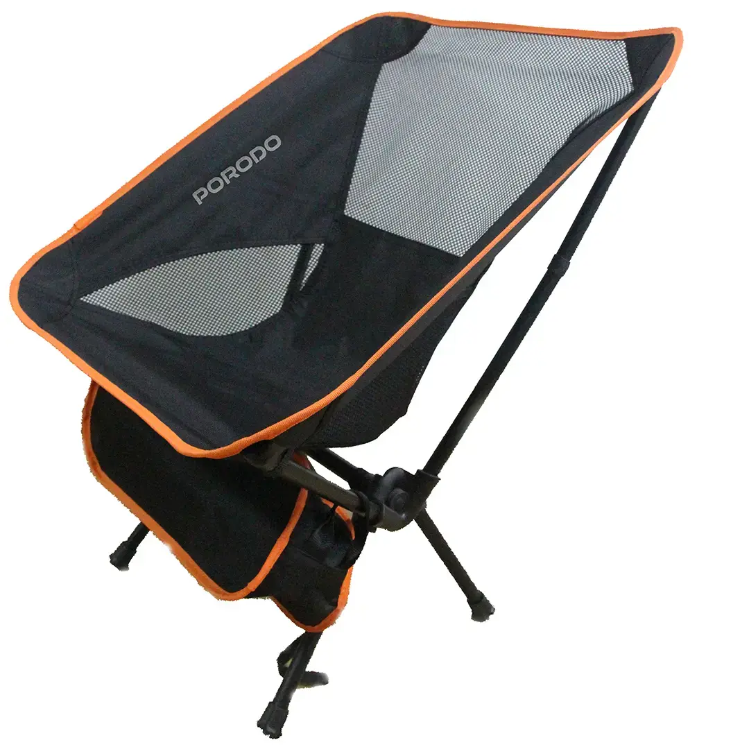Porodo Lifestyle Mesh fabric Comfort camping chair with Handy Storage Pouch - PDLFSTMG01PBK