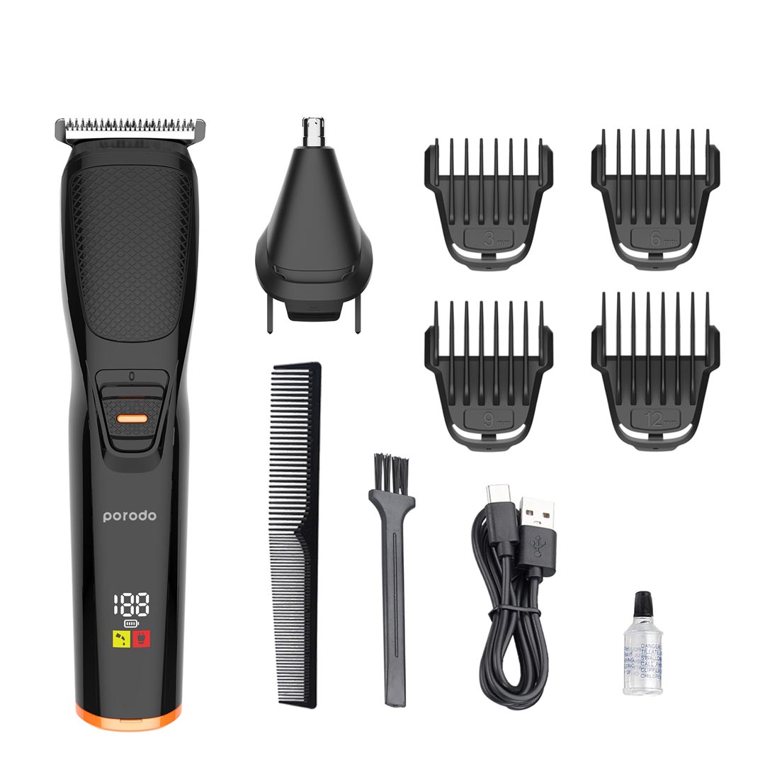 Porodo Lifestyle Multi-Purpose Beard Trimmer And Smooth Seamless Shav - PD-LSR6N1GK-BK