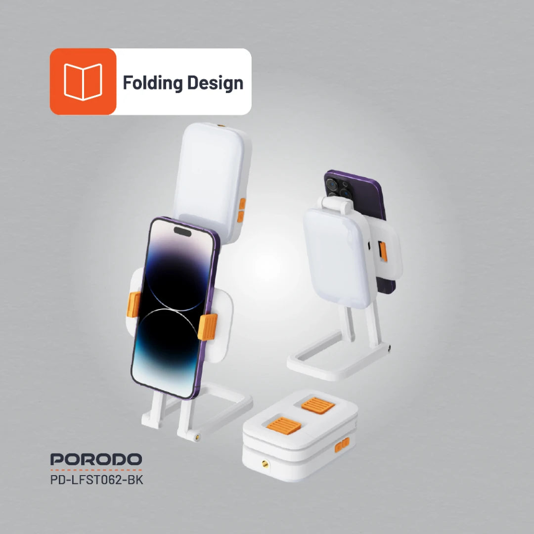 Porodo Lifestyle Phone Stand Fill Light - PD-LFST062-WH
