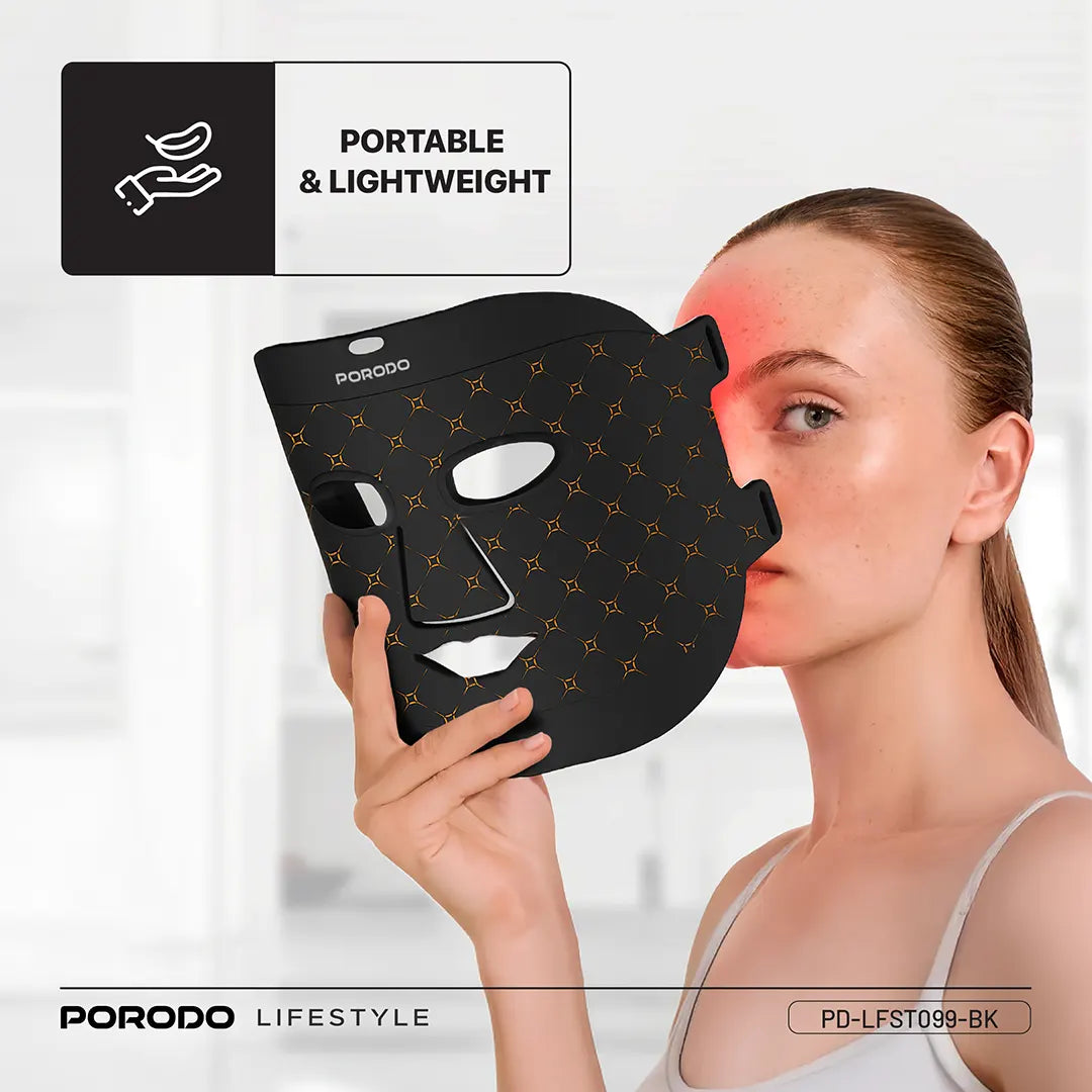 Porodo Lifestyle Red Light Therapy Face Mask - PD-LFST099-BK