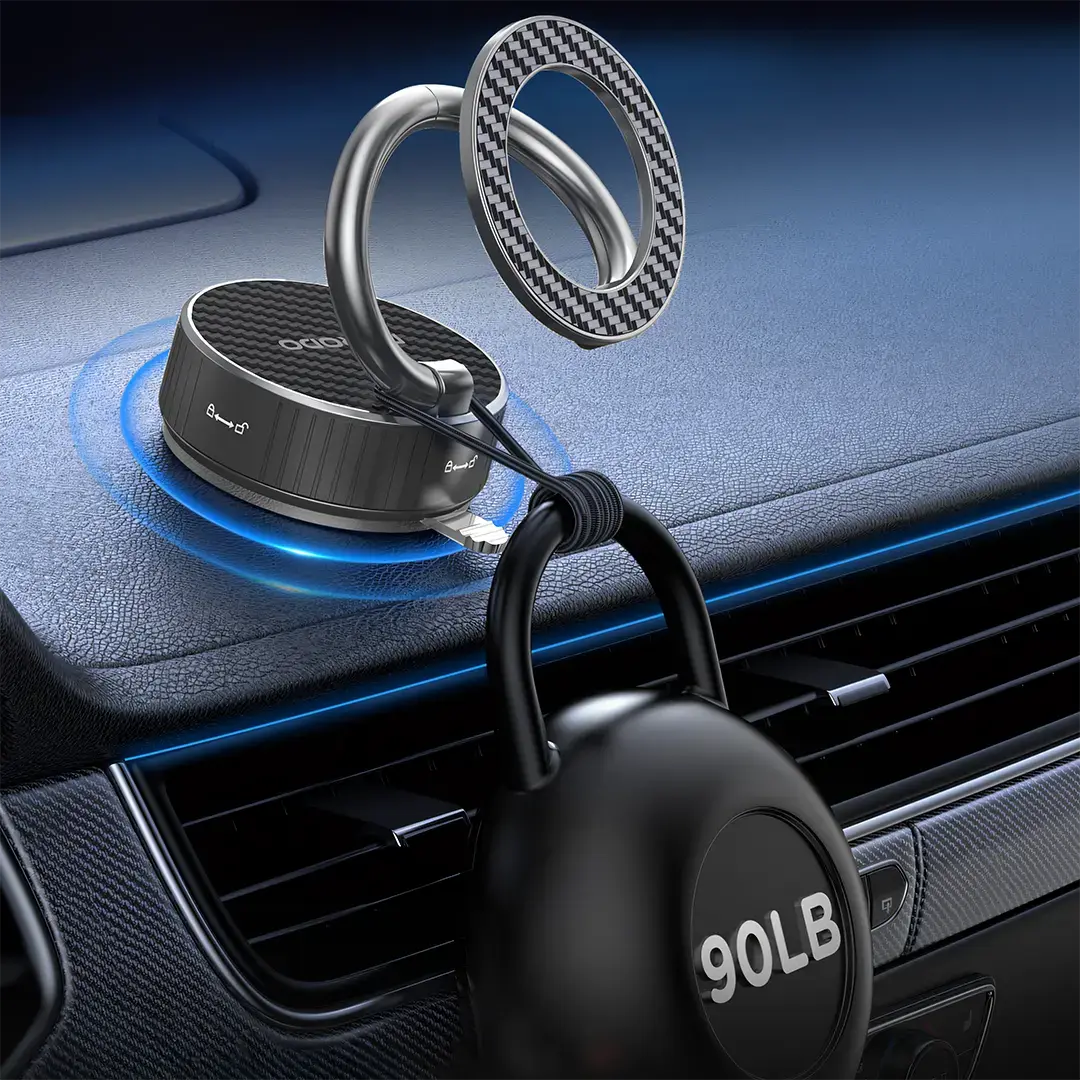 Porodo MagCurve Suction Phone Mount - PDPH0H3BK