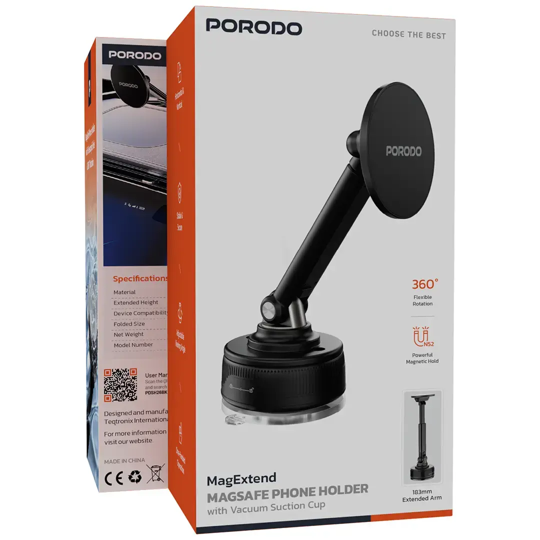 Porodo MagExtend MagSafe Phone Holder - PDSH26BK