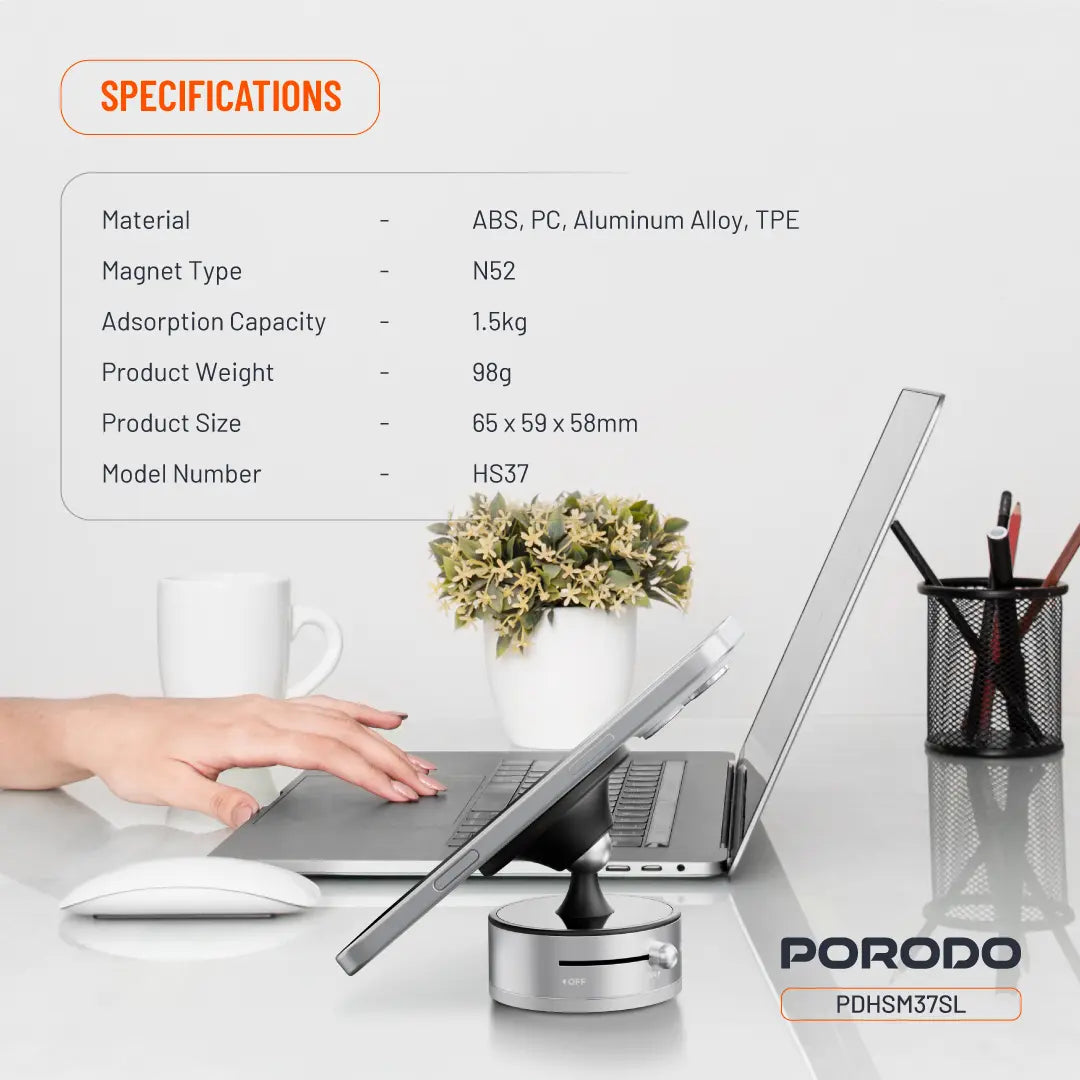 Porodo Multi-Surface MagSafe Phone Mount - PDHSM37DG