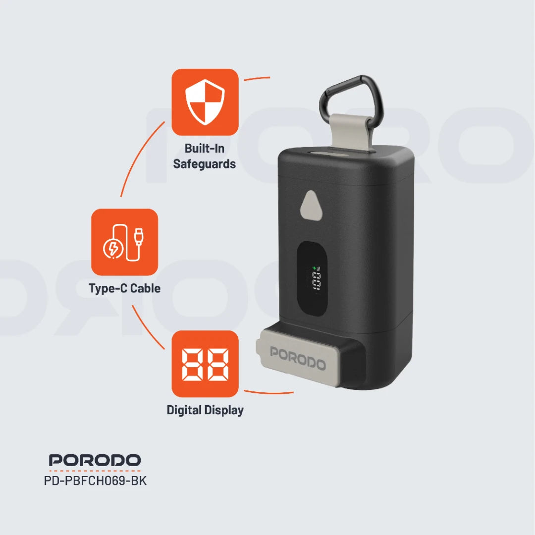Porodo Power Bank PB069 15000mAh - PD-PBFCH069-BK