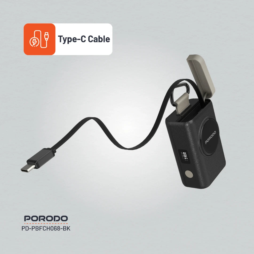 Porodo Power Bank PB068 10000mAh - PD-PBFCH068-BK