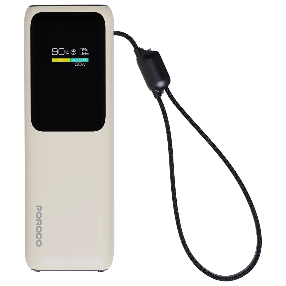 Porodo Smart Display 20000mAh Power Bank - PDPBFCH098BG