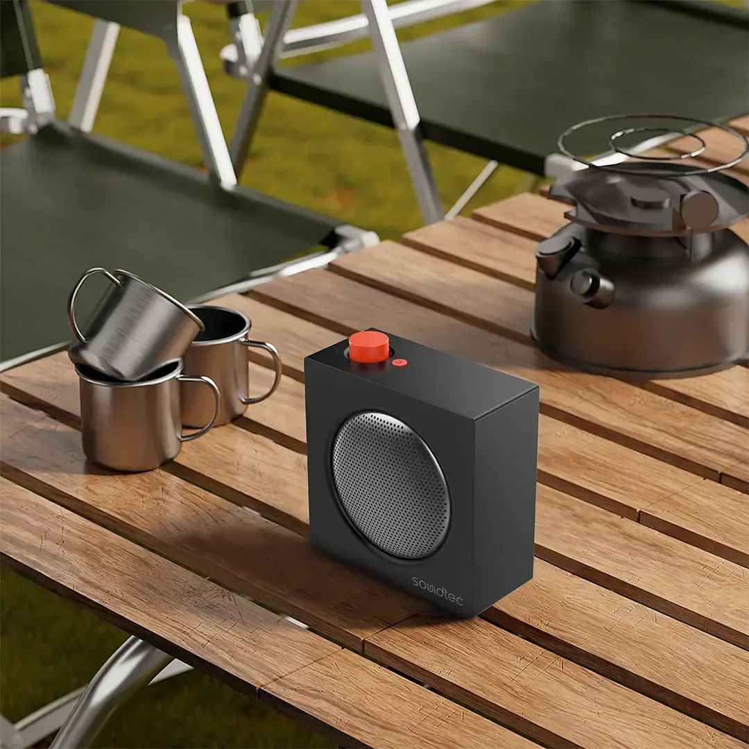 Porodo Soundtec Mini Vibe Box Portable Bluetooth Speakers - PDWBT58BK