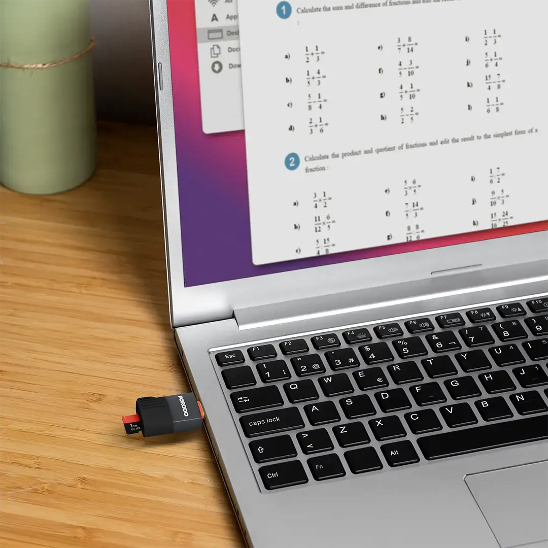Porodo USB-C | OTG TF Card Reader - PDETK18BK