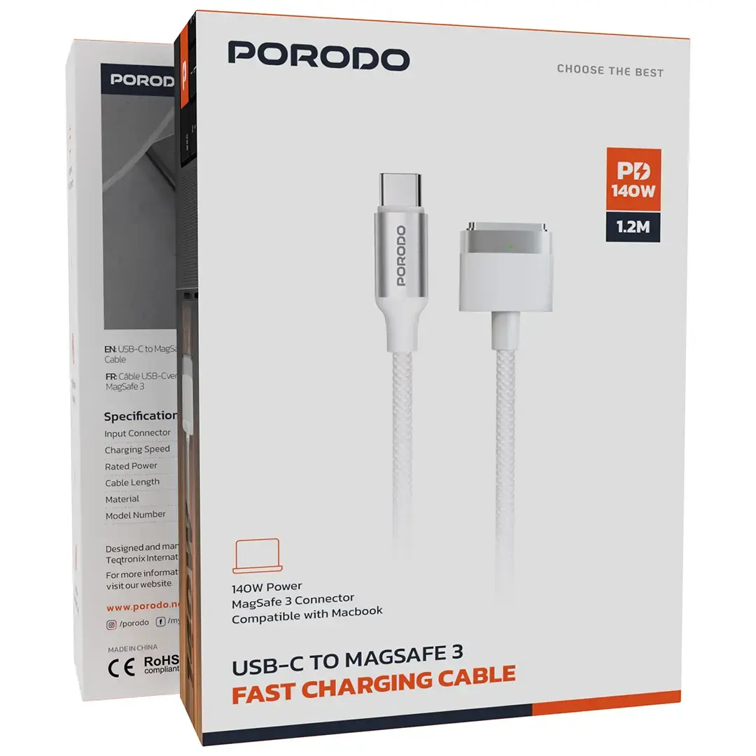 Porodo USB-C to MagSafe 3 Fast Charging Cable - PDCBL0040WH