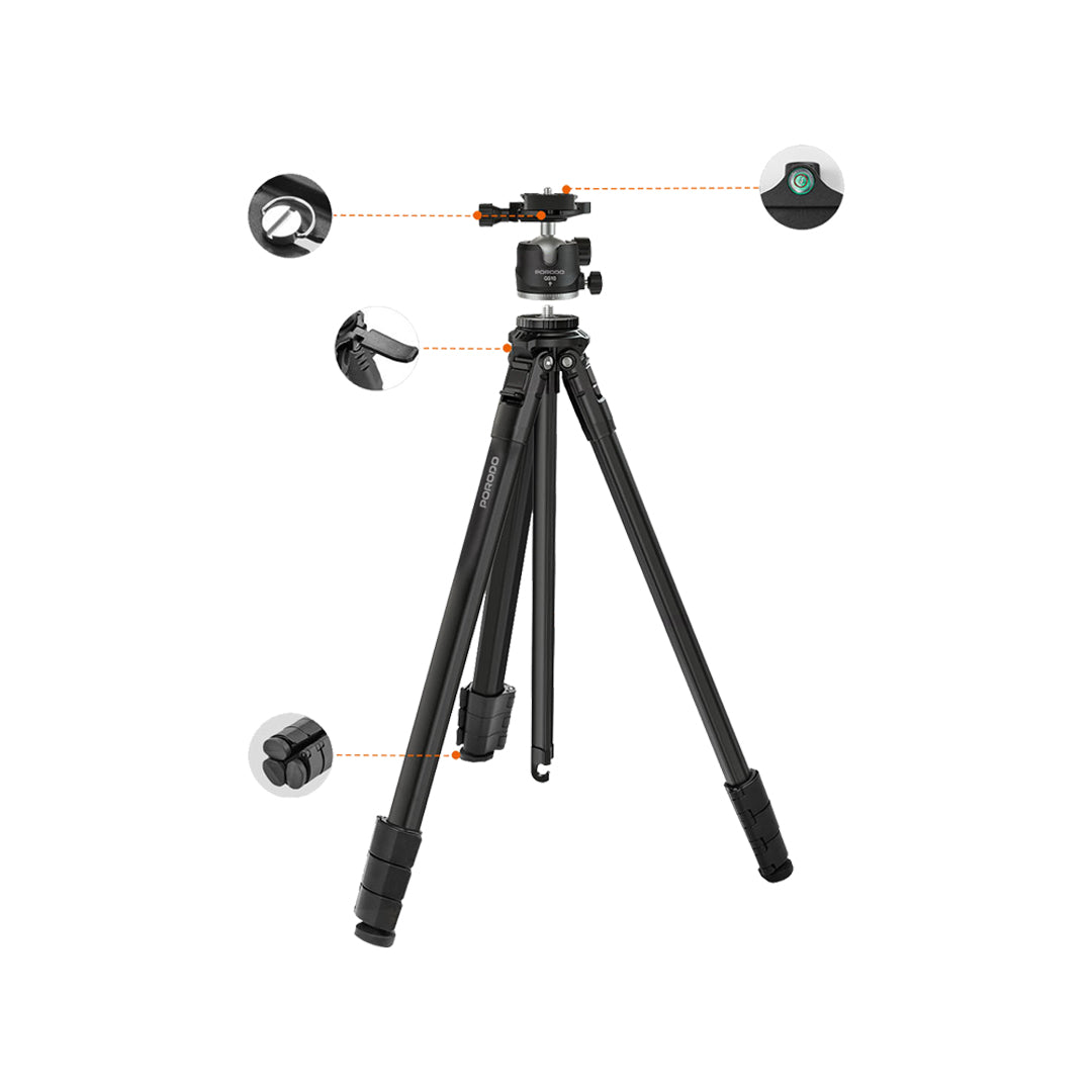 Porodo Ultra-Light Aluminum Tripod - PD-TRPSFE-BK
