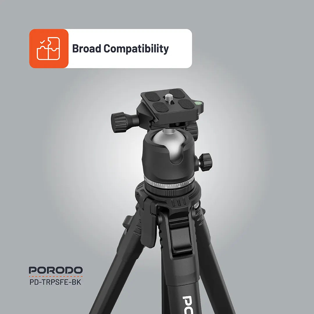 Porodo Ultra-Light Aluminum Tripod - PD-TRPSFE-BK
