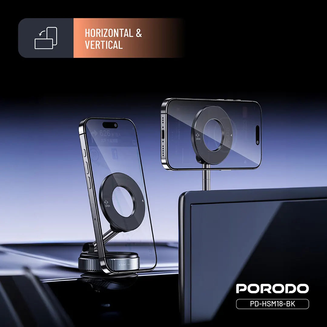 Porodo Vacuseal Rotate-Lock Magsafe Mount - PD-HSM18-BK